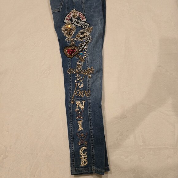 NICE ISTANBUL NWOT Denim Jeans - Size L (runs small) - Picture 5 of 6
